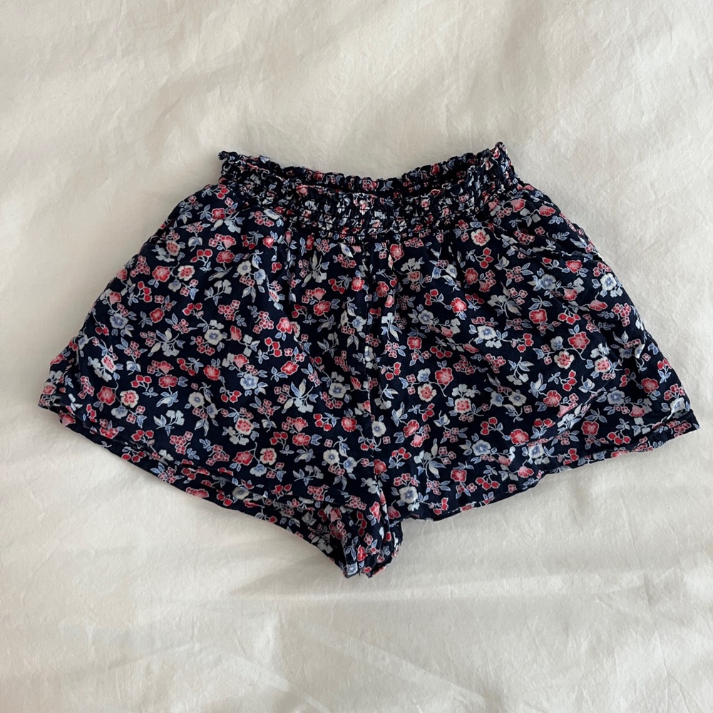 Janie and Jack Navy Floral Kids Shorts